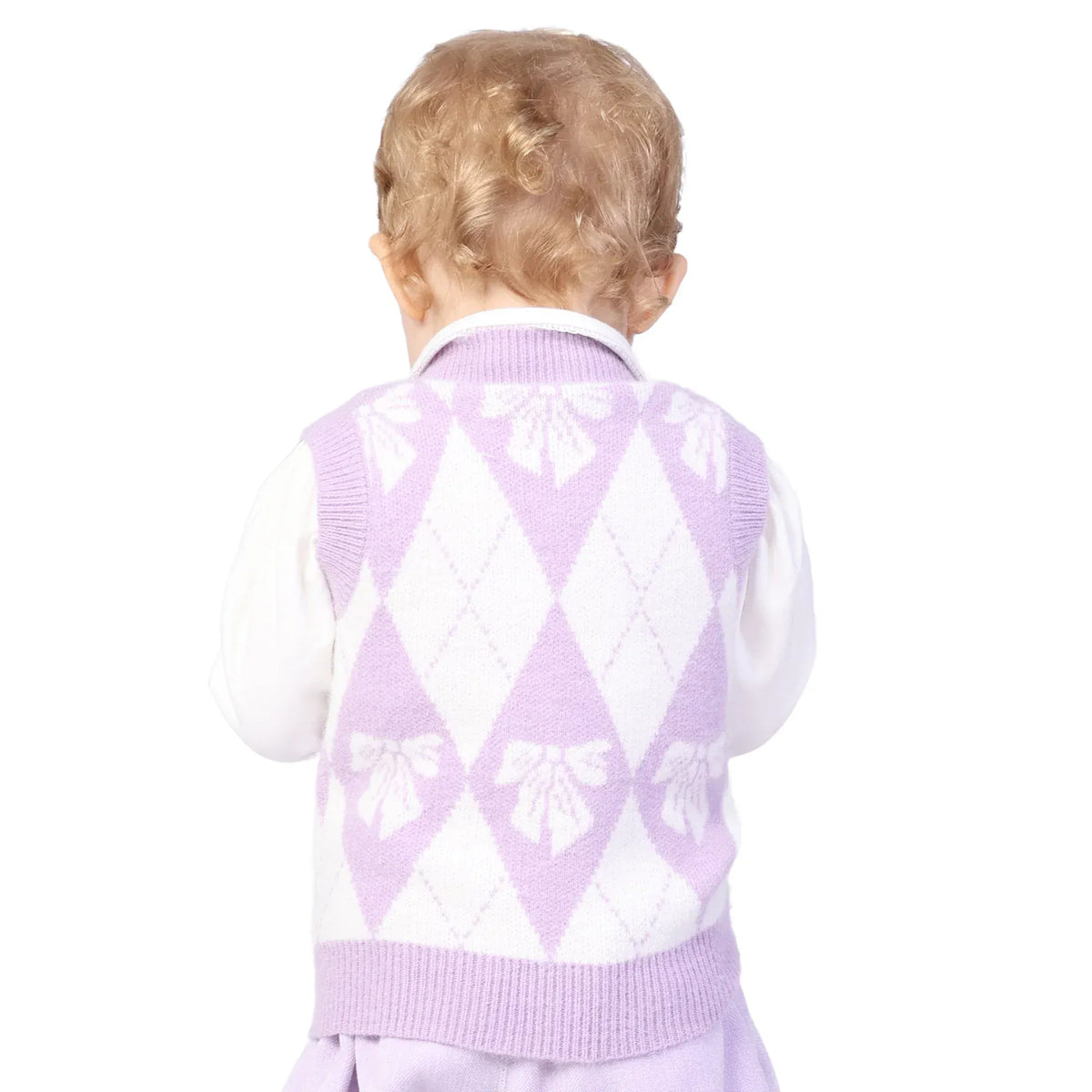 Checked Formal Waistcoat for Baby girl Image