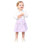 Light Purple Solid Formal Shorts for Baby girl Image