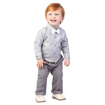 Grey Solid Formal Shirt for Baby boy Image