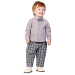 Light Grey Plain Formal Shirt for Baby boy Image