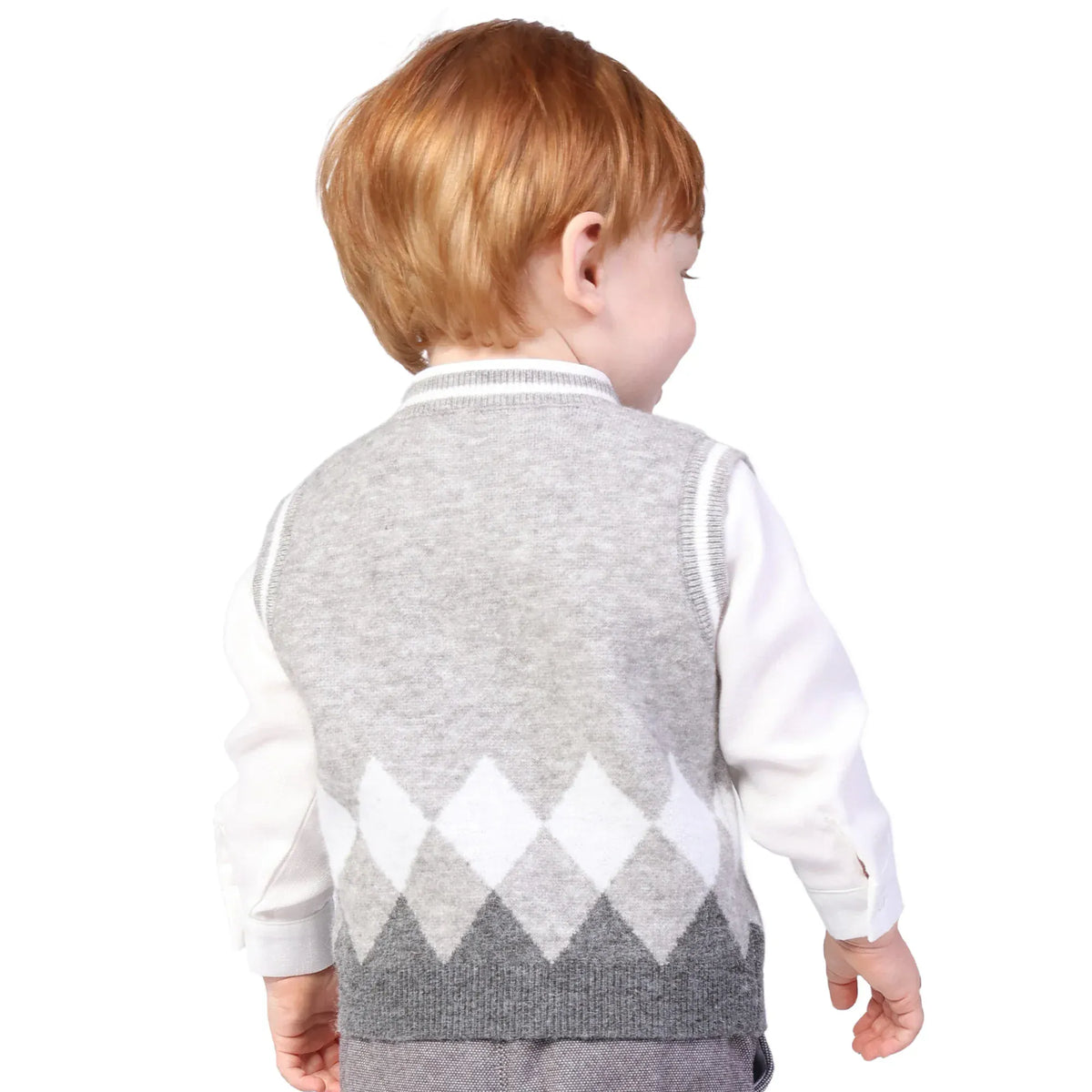 Color-Blocked Formal Waistcoat for Baby boy Image