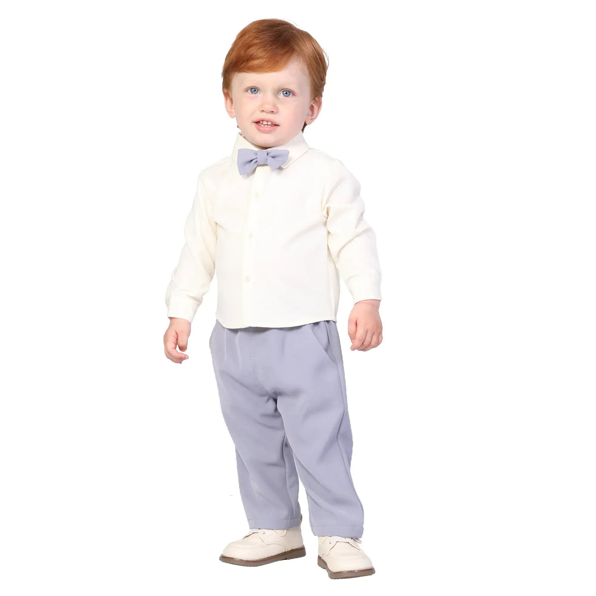 Beige Plain Formal Shirt for Baby boy Image