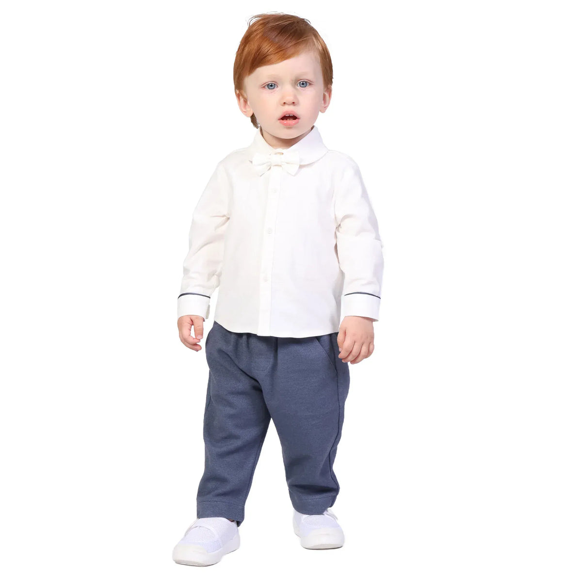 Off White Embroidery Formal Shirt for Baby boy Image