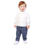 Off White Embroidery Formal Shirt for Baby boy Image