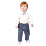 Dark Blue Plain Formal Pants for Baby boy Image