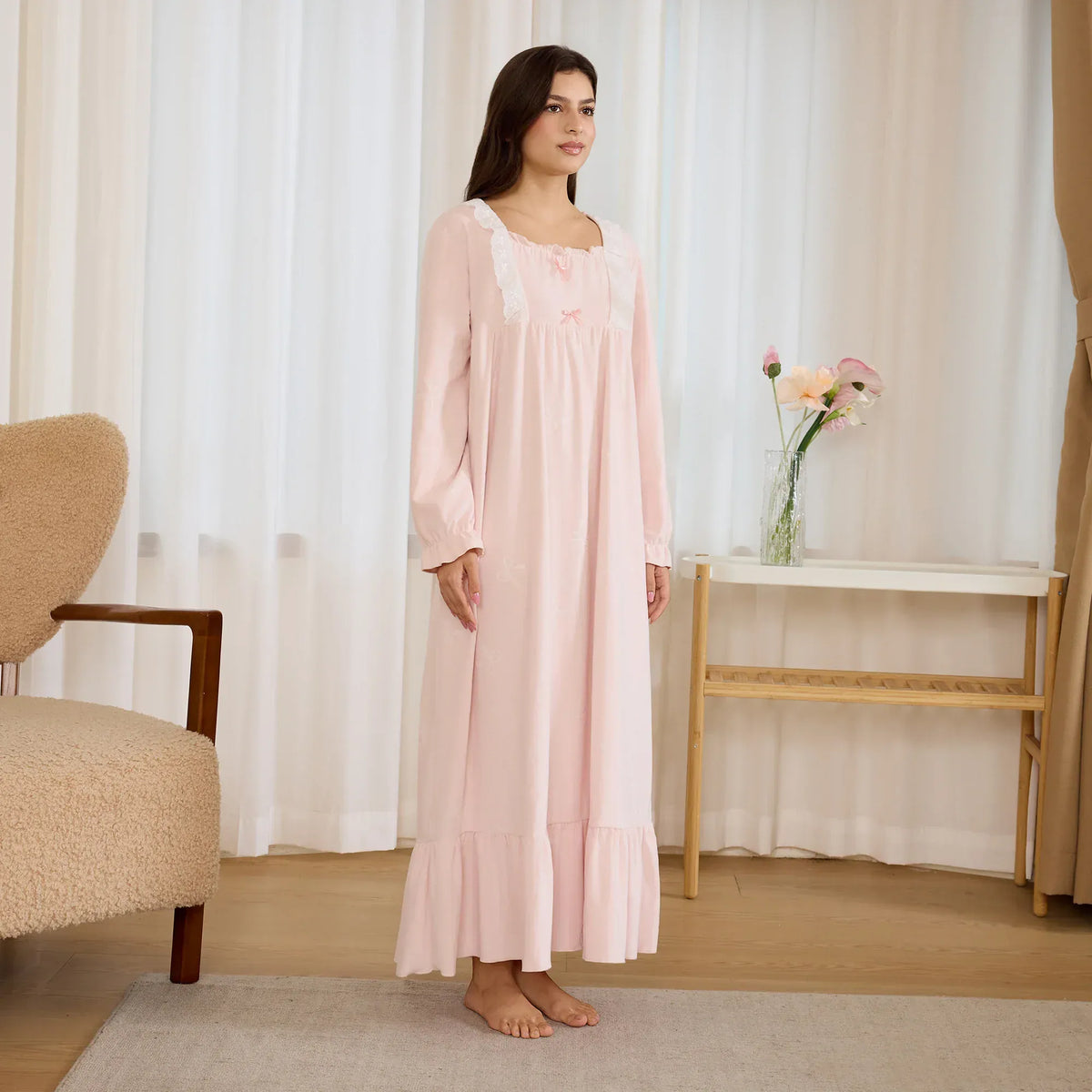 Jacquard Pajama Dress for Women Image