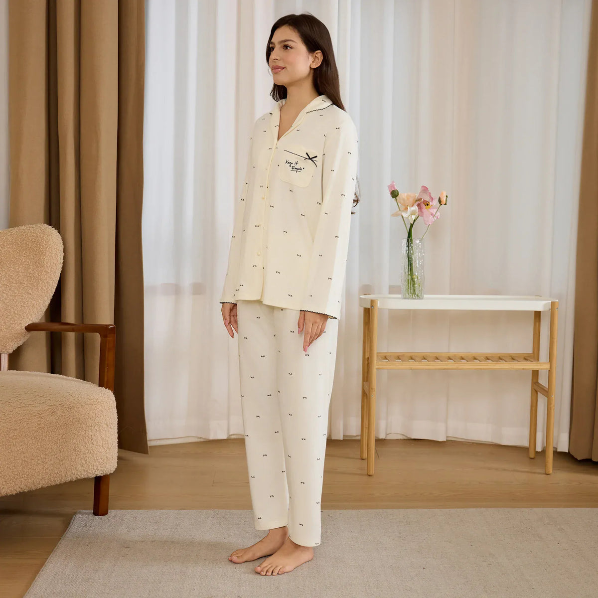 Printed Pajama Set-2Pc for Women Image