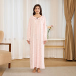 Light Pink Printed Pajama Dress for Women Image