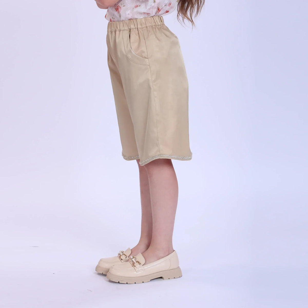 Embroidery Fashion Shorts For Girls Image