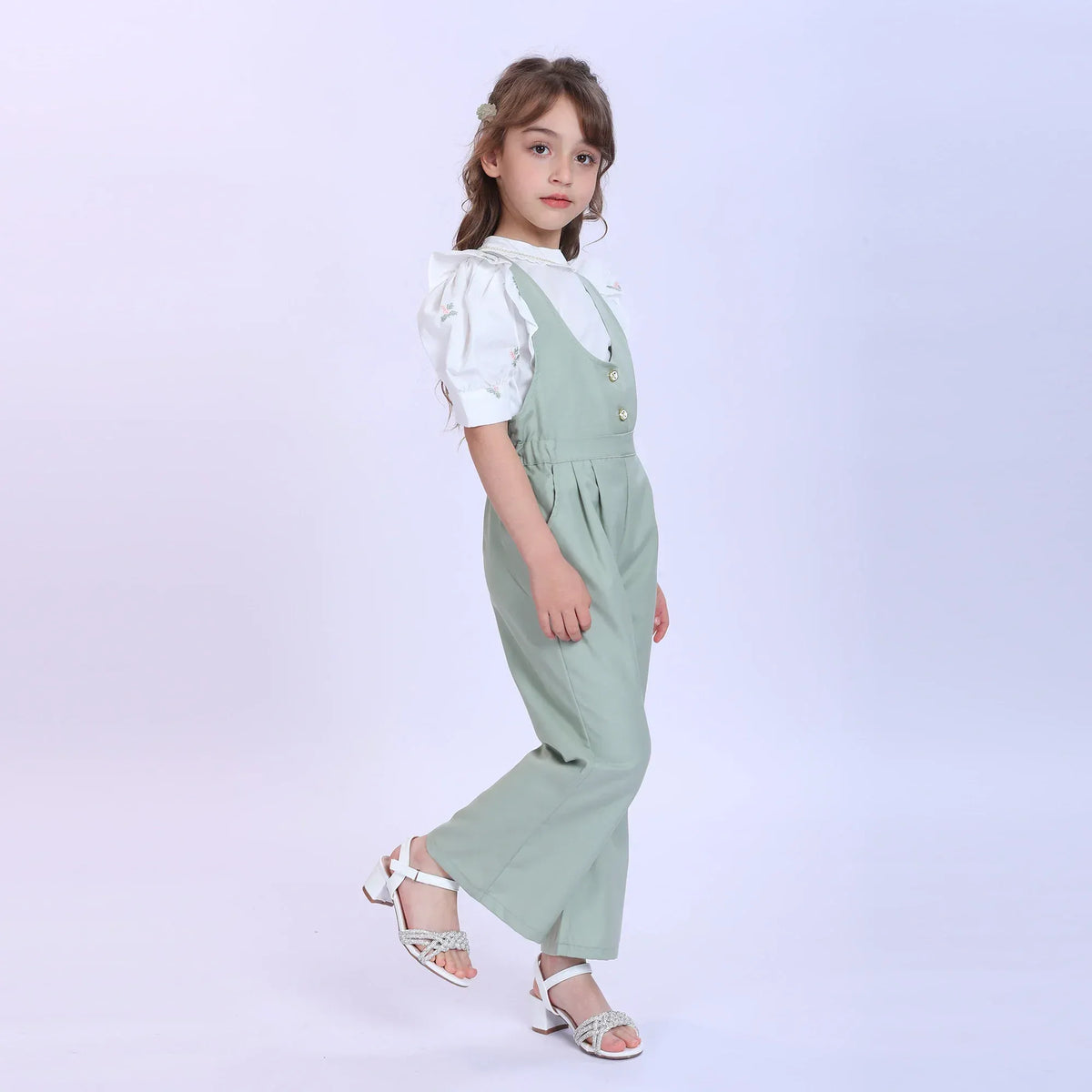 Plain Fashion Overalls For Girls Image
