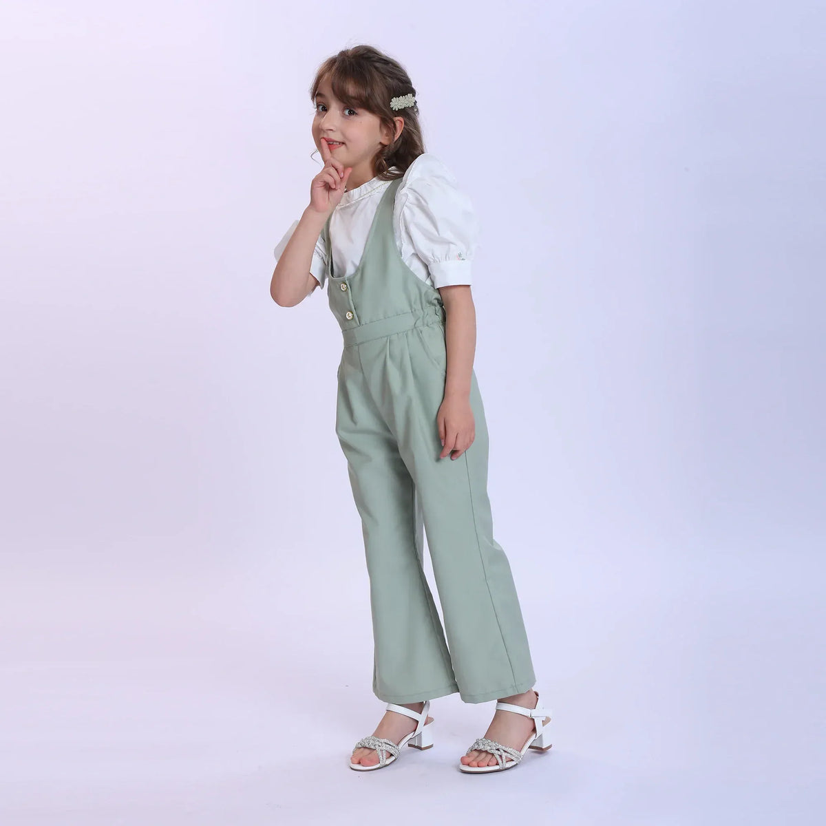 Plain Fashion Overalls For Girls Image