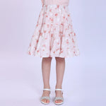 Pink Floral Fashion Skirt For Girls Image