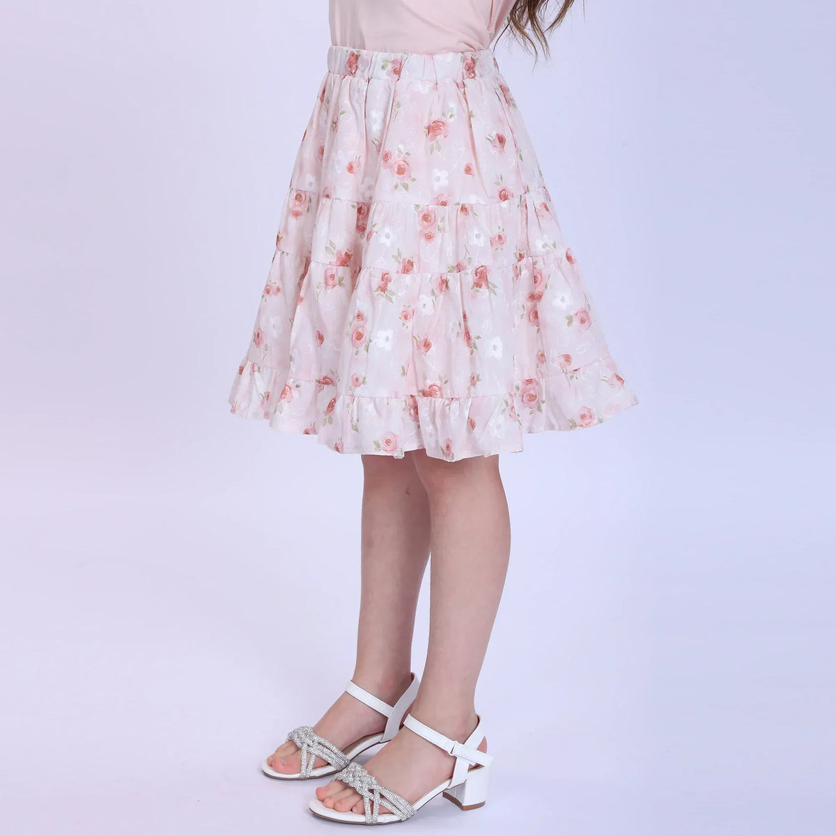 Floral Fashion Skirt For Girls Image