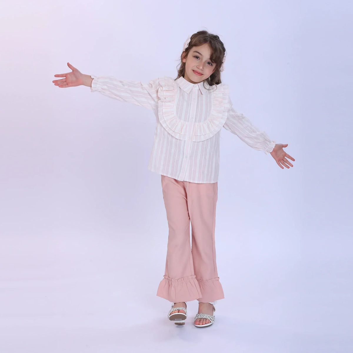 Striped Fashion Shirt For Girls Image