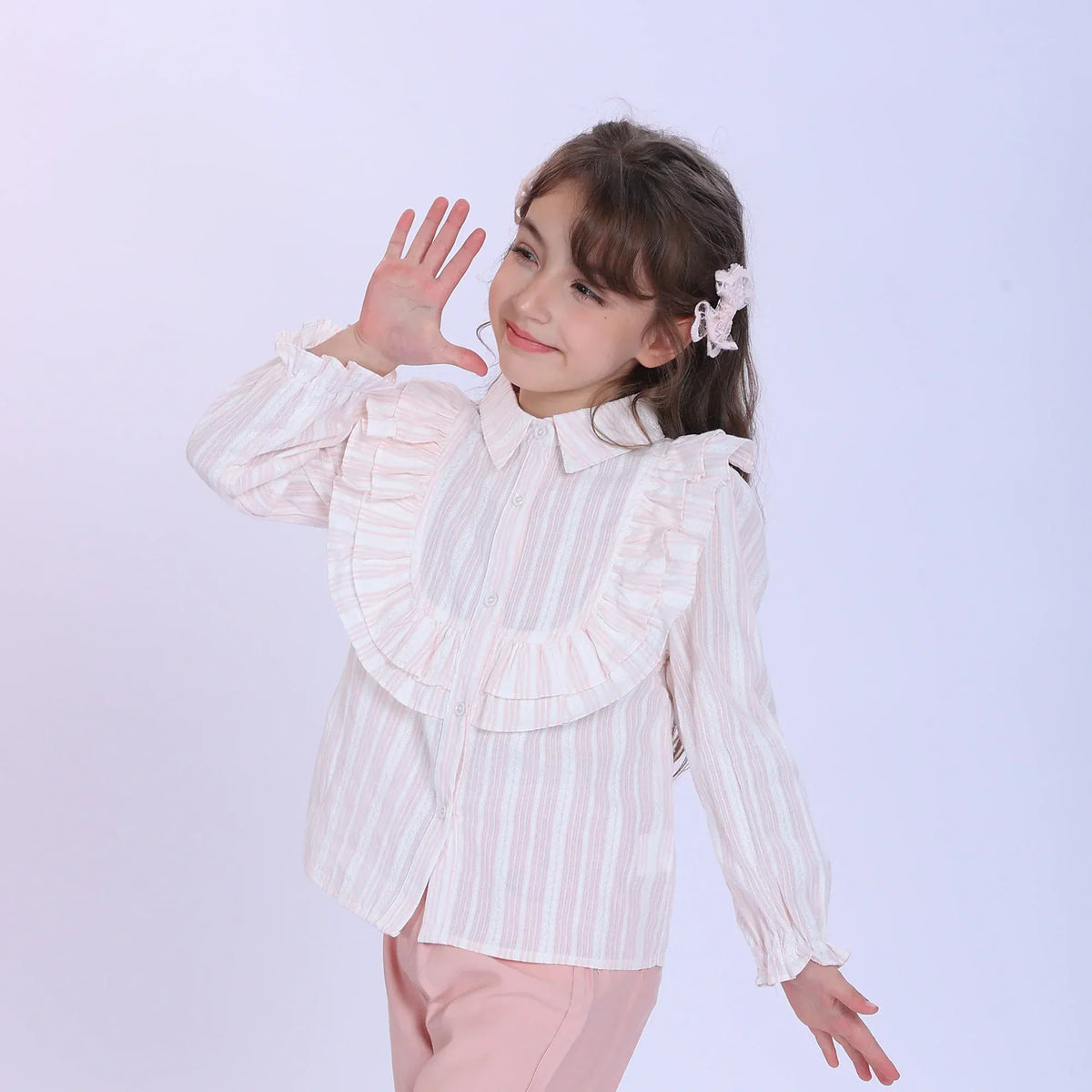 Striped Fashion Shirt For Girls Image