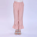 Pink Plain Fashion Pants For Girls Image
