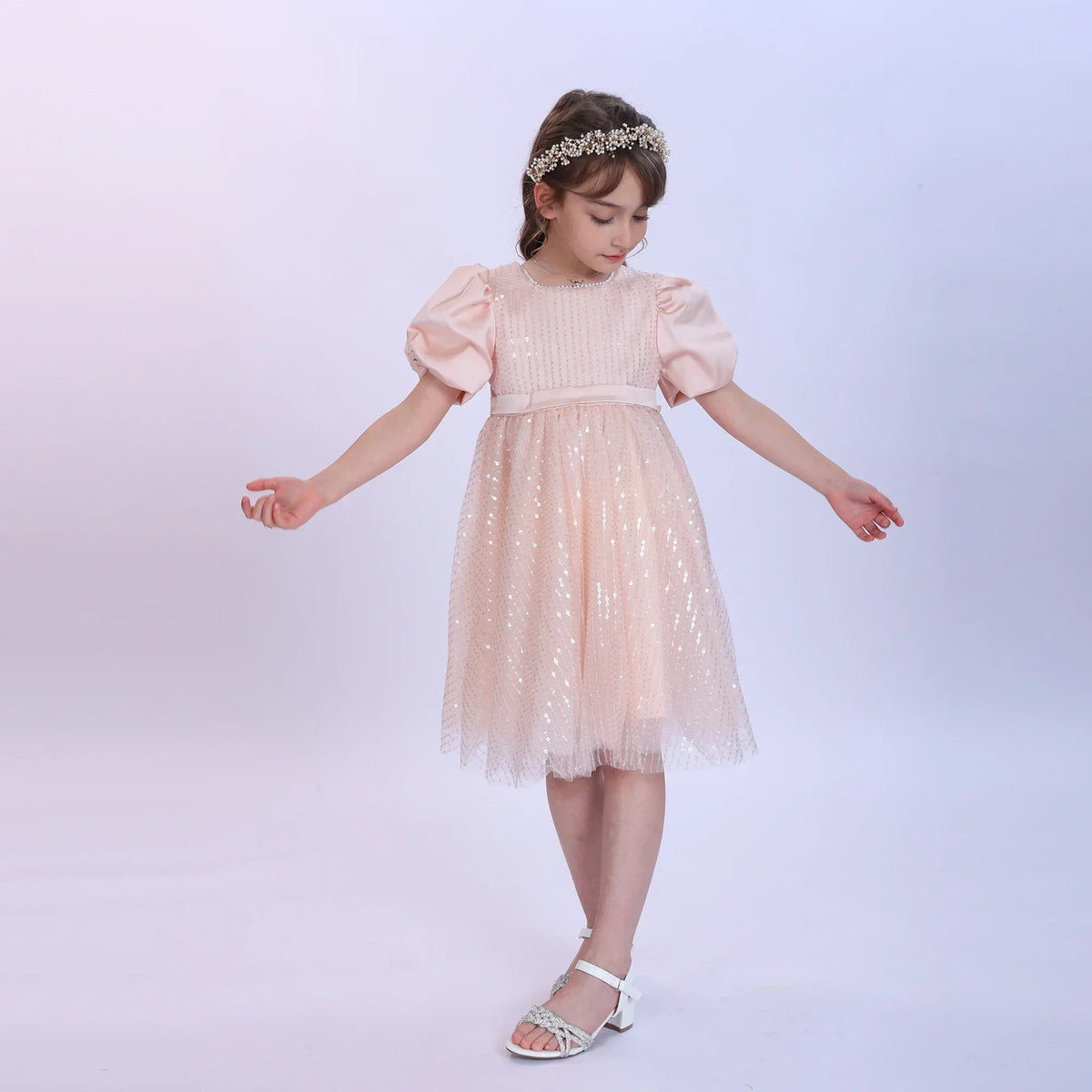 Pink Prominent Skin Fashion Dress For Girls Image