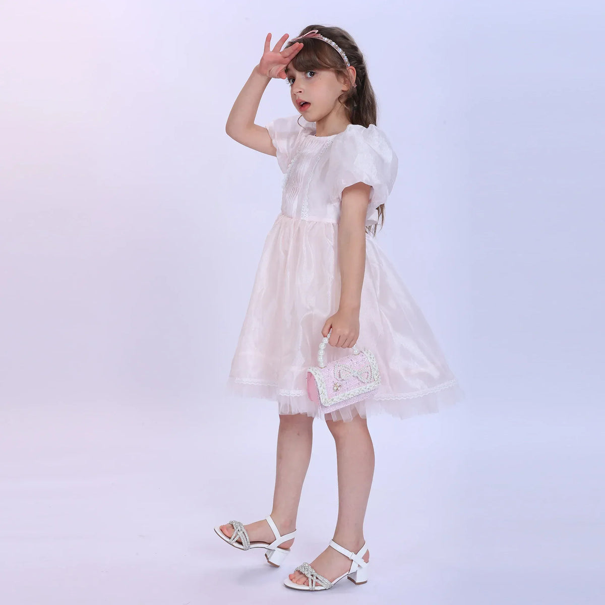 laced Fashion Dress For Girls Image