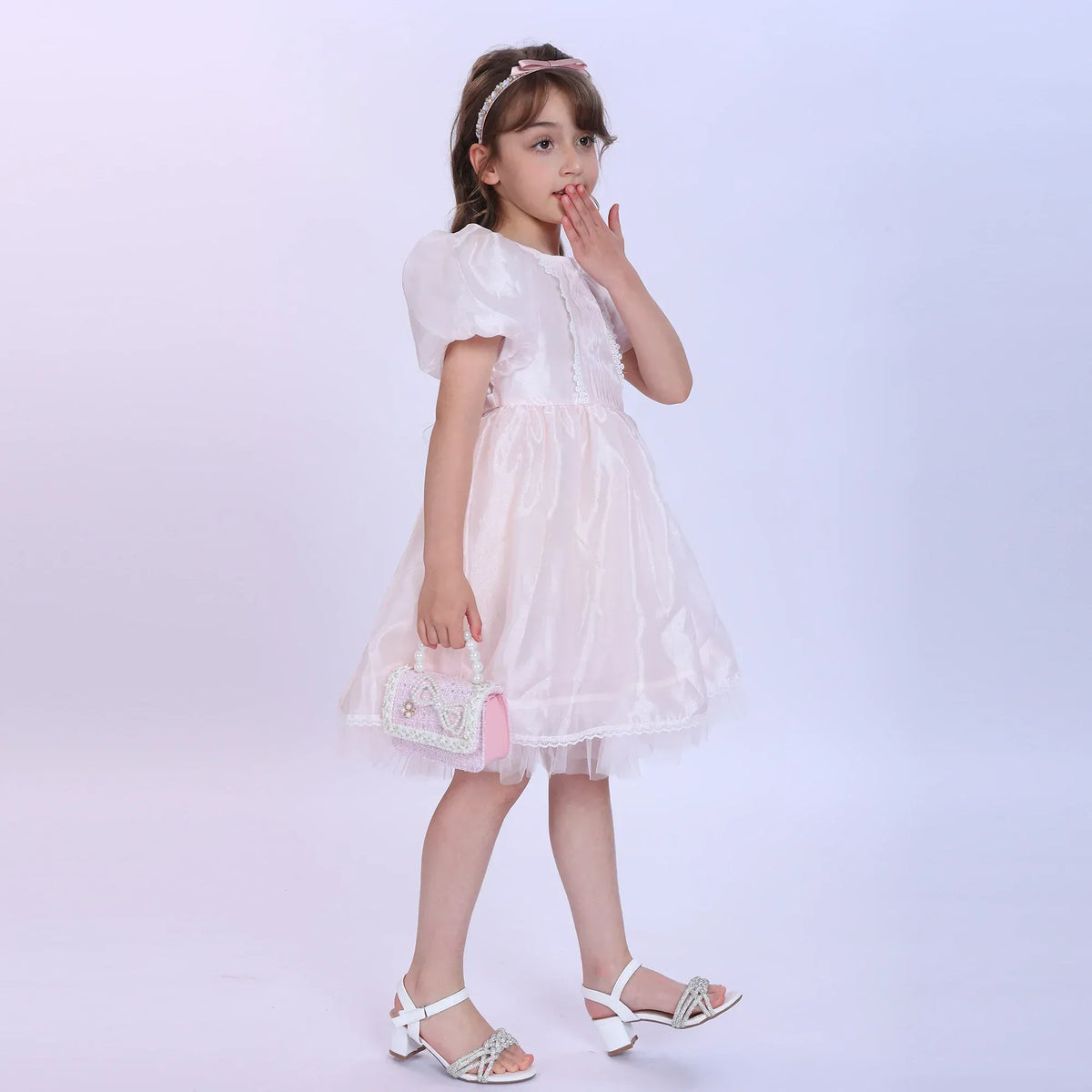 laced Fashion Dress For Girls Image