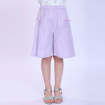 Purple Striped Fashion Shorts For Girls Image