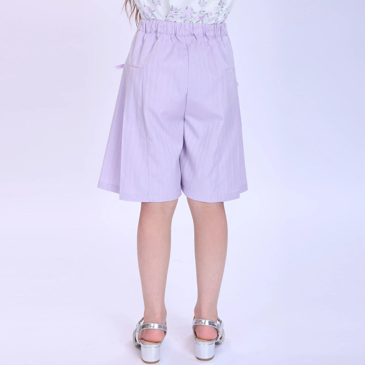 Striped Fashion Shorts For Girls Image