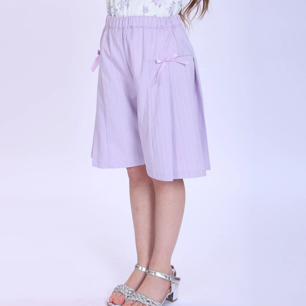 Striped Fashion Shorts For Girls Image