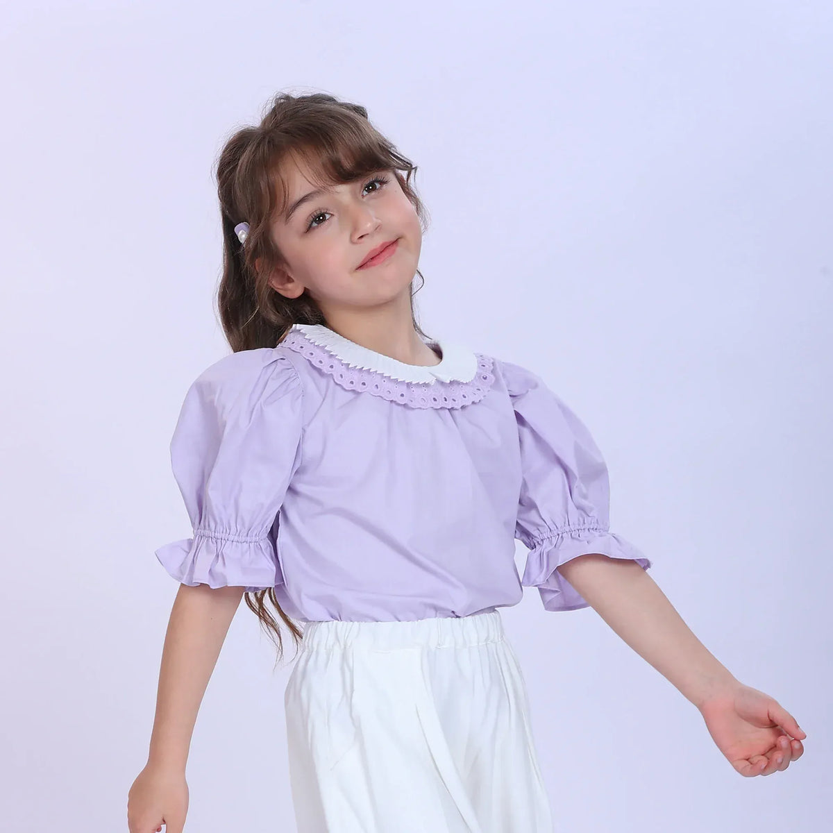 laced Fashion Blouse For Girls Image