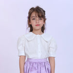 White Floral Fashion Shirt For Girls Image