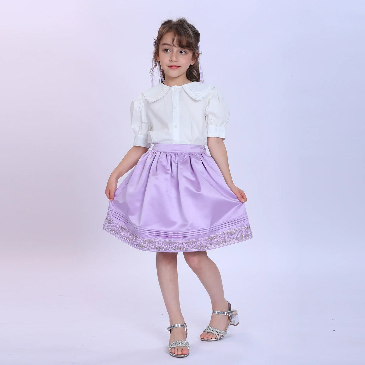 Beaded Fashion Skirt For Girls Image