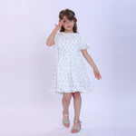 Purple Floral Fashion Dress For Girls Image