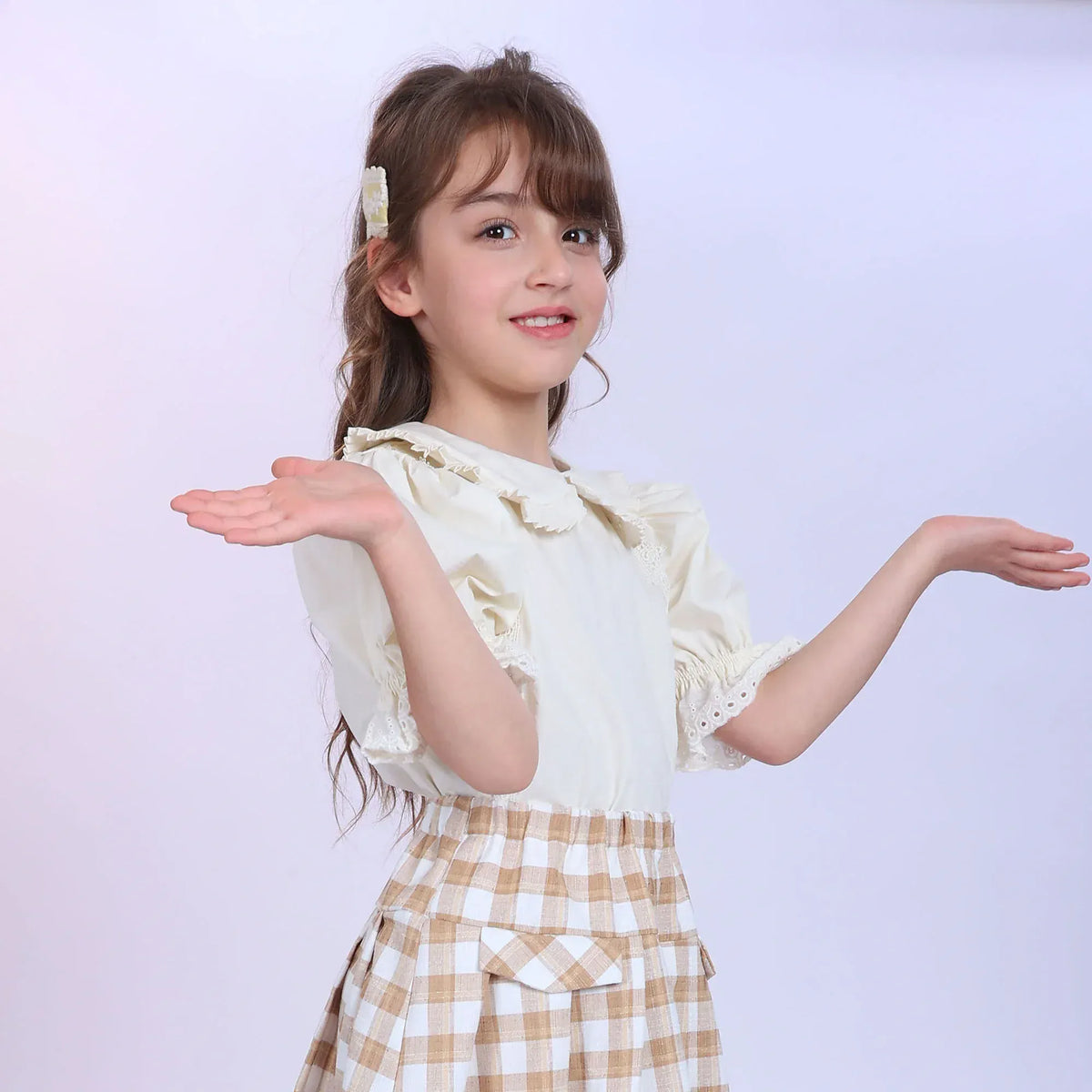 laced Fashion Blouse For Girls Image