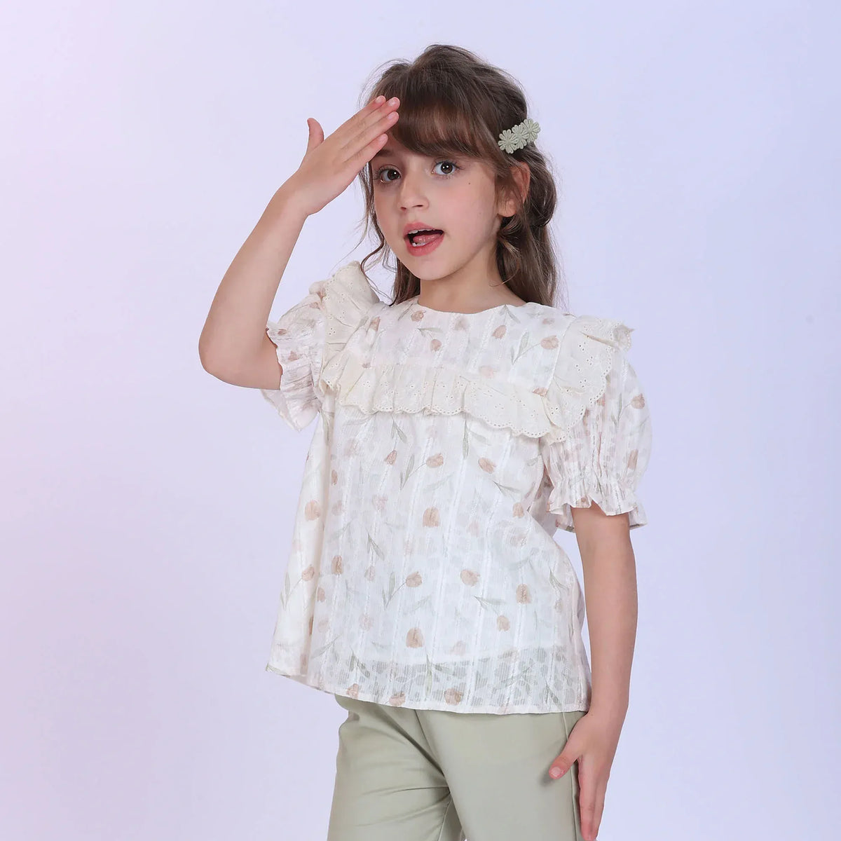 Floral Fashion Blouse For Girls Image