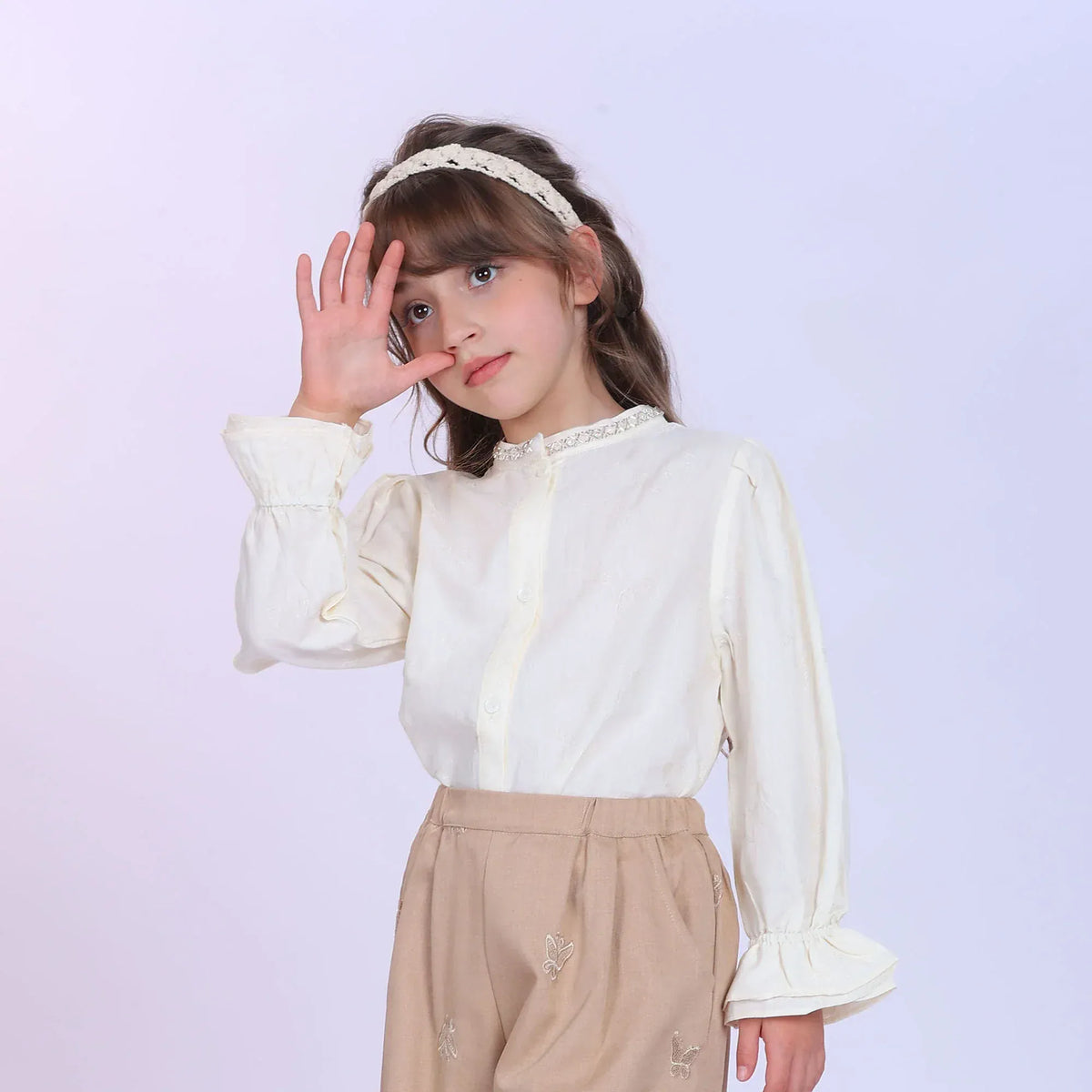 Jacquard Fashion Shirt For Girls Image