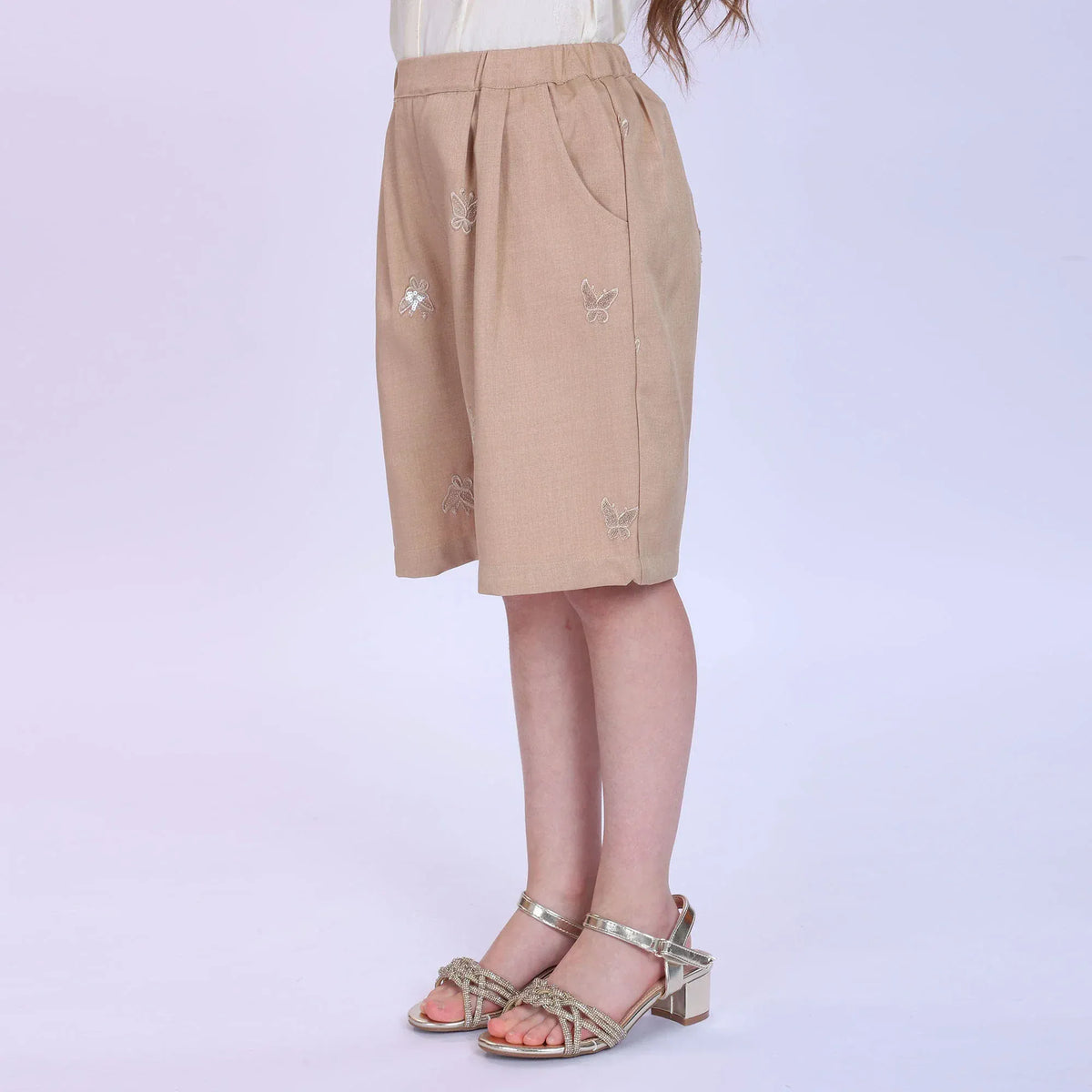 Embroidery Fashion Shorts For Girls Image