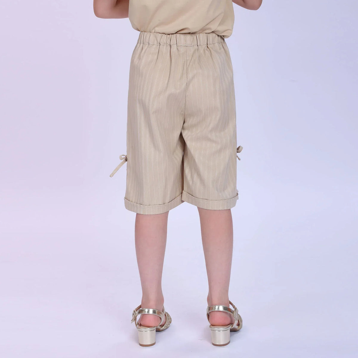 Striped Fashion Shorts For Girls Image
