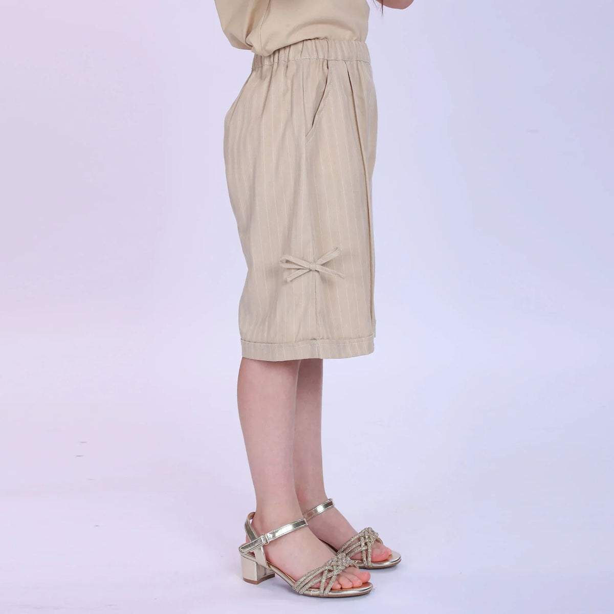 Striped Fashion Shorts For Girls Image