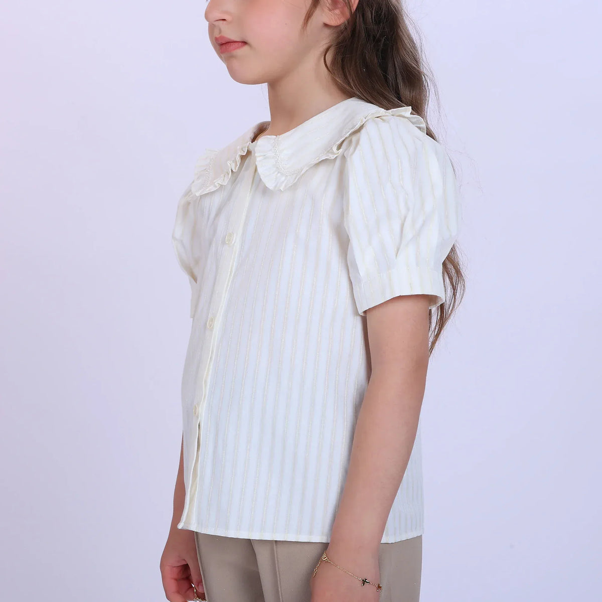 Striped Fashion Shirt For Girls Image