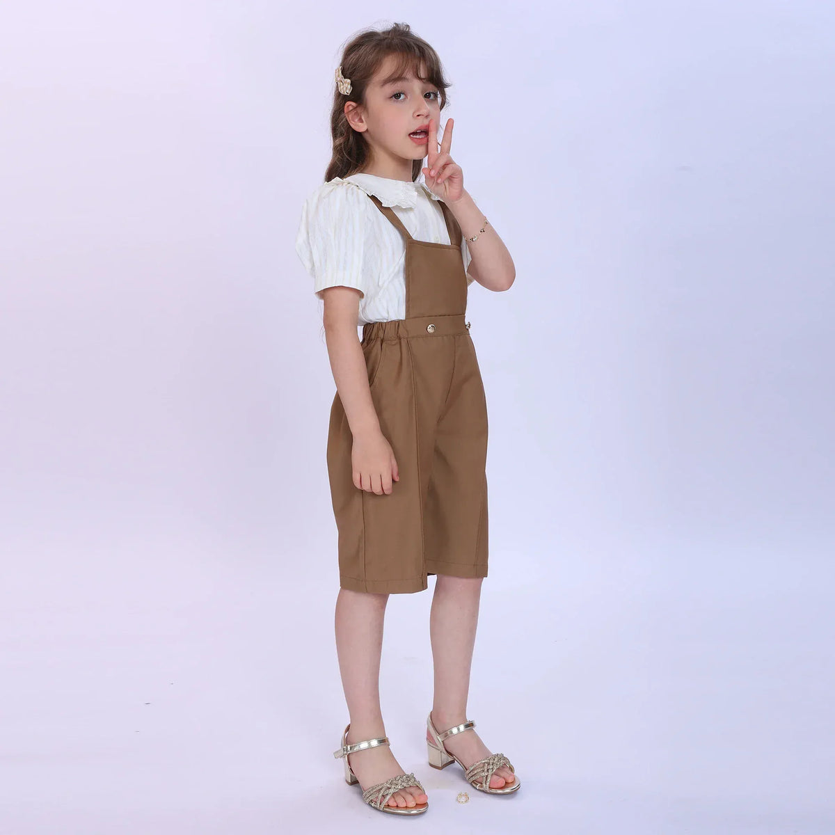 Plain Fashion Overalls For Girls Image