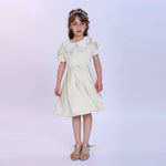 Beige Embroidery Fashion Dress For Girls Image