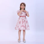Pink Floral Fashion Dress For Girls Image