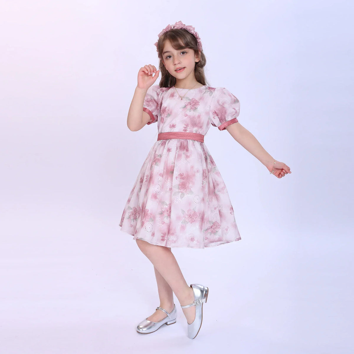 Floral Fashion Dress For Girls Image