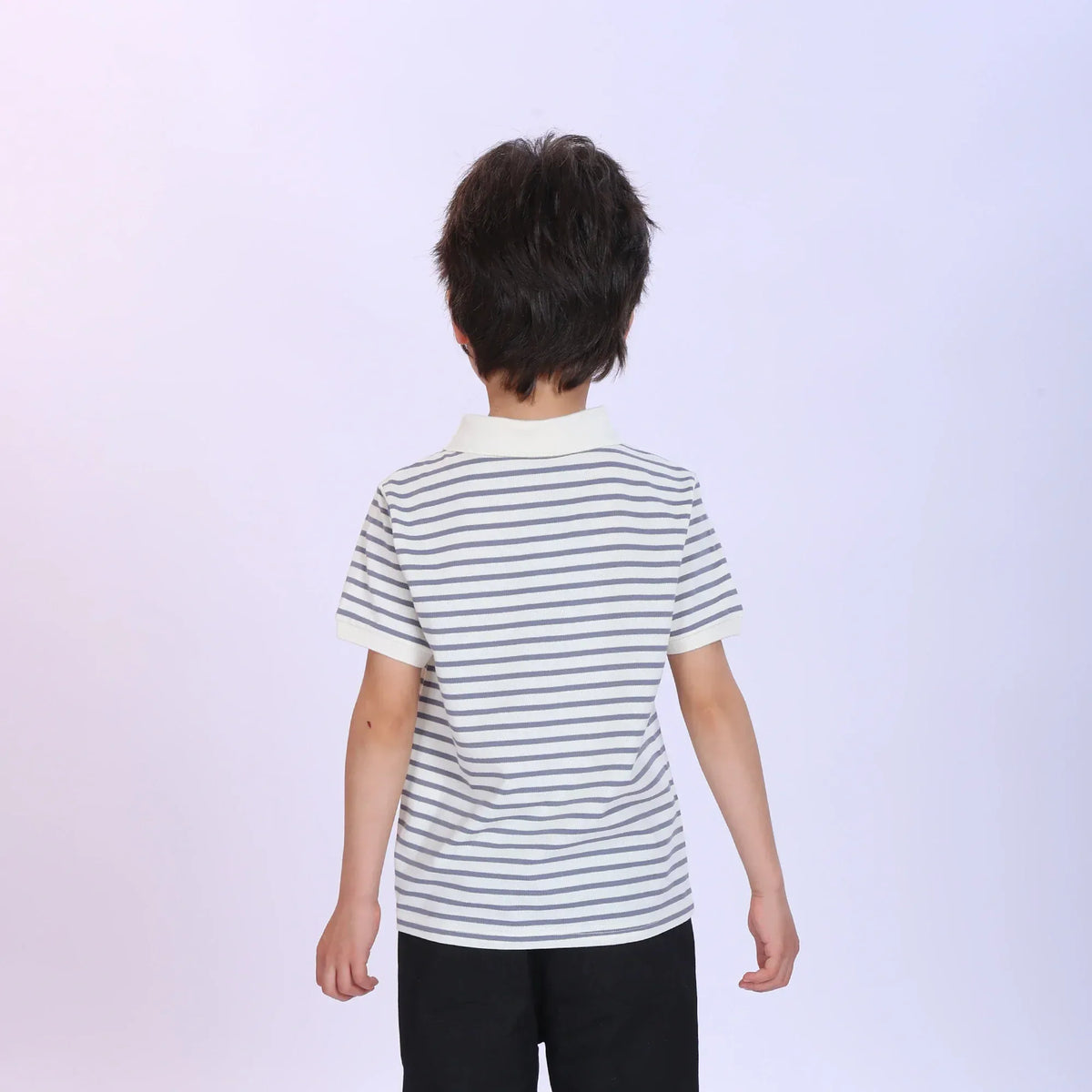 Striped Fashion Polo Shirt For Boys Image