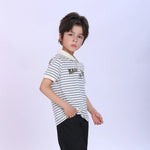 Striped Fashion Polo Shirt For Boys Image
