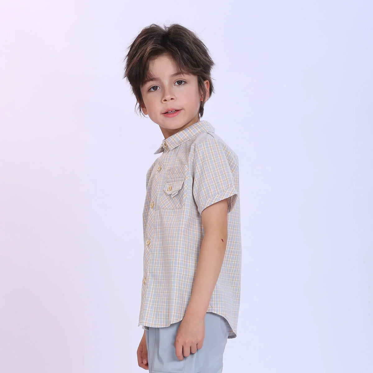 Checked Fashion Shirt For Boys Image