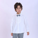 White Plain Fashion Shirt For Boys Image