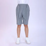 Grey Striped Fashion Shorts For Boys Image