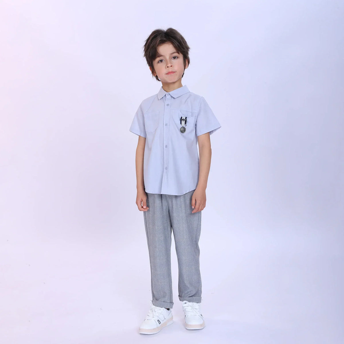 Badge Fashion Shirt For Boys Image