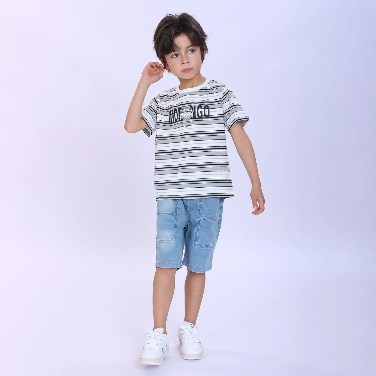 Striped Fashion T-Shirt For Boys Image