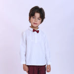 White Checked Fashion Shirt For Boys Image