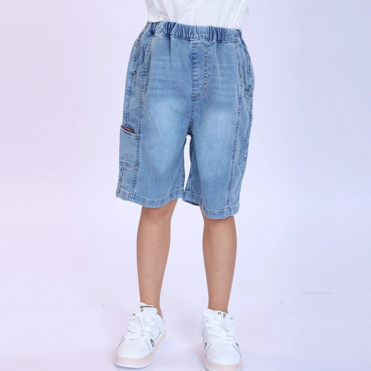 Jeans Blue Washed Jeans Fashion Shorts For Boys Image